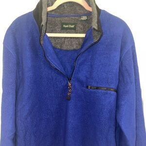 Hunt Club Men's Royal Blue 1/4 Zip-Up Fleece Sz M